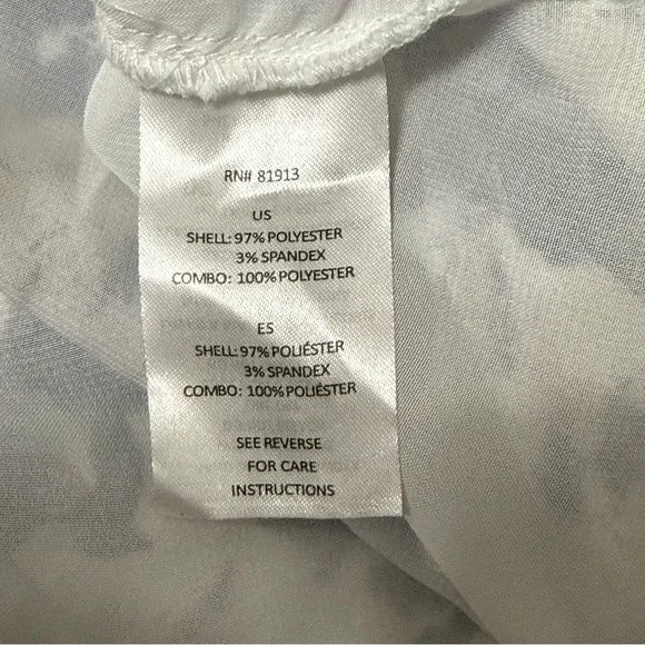 C&E Sleeveless Abstract Artsy Floral Blouse Top Women's Small Keyhole Career - Picture 8 of 10